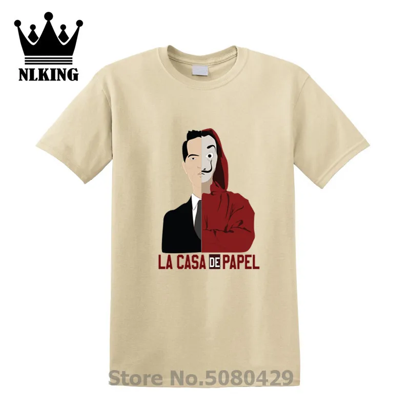 

Tee la casa de papel BERLIN Top 3XL Short Humor split joint Sleeve jigsaw Cotton t shirt men House of Paper Money Heist tshirts