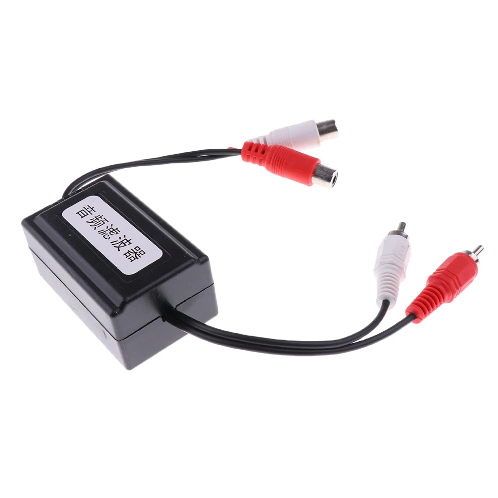 2 Channel RCA Audio Noise Filter Ground Loop Insulator For Car Radio