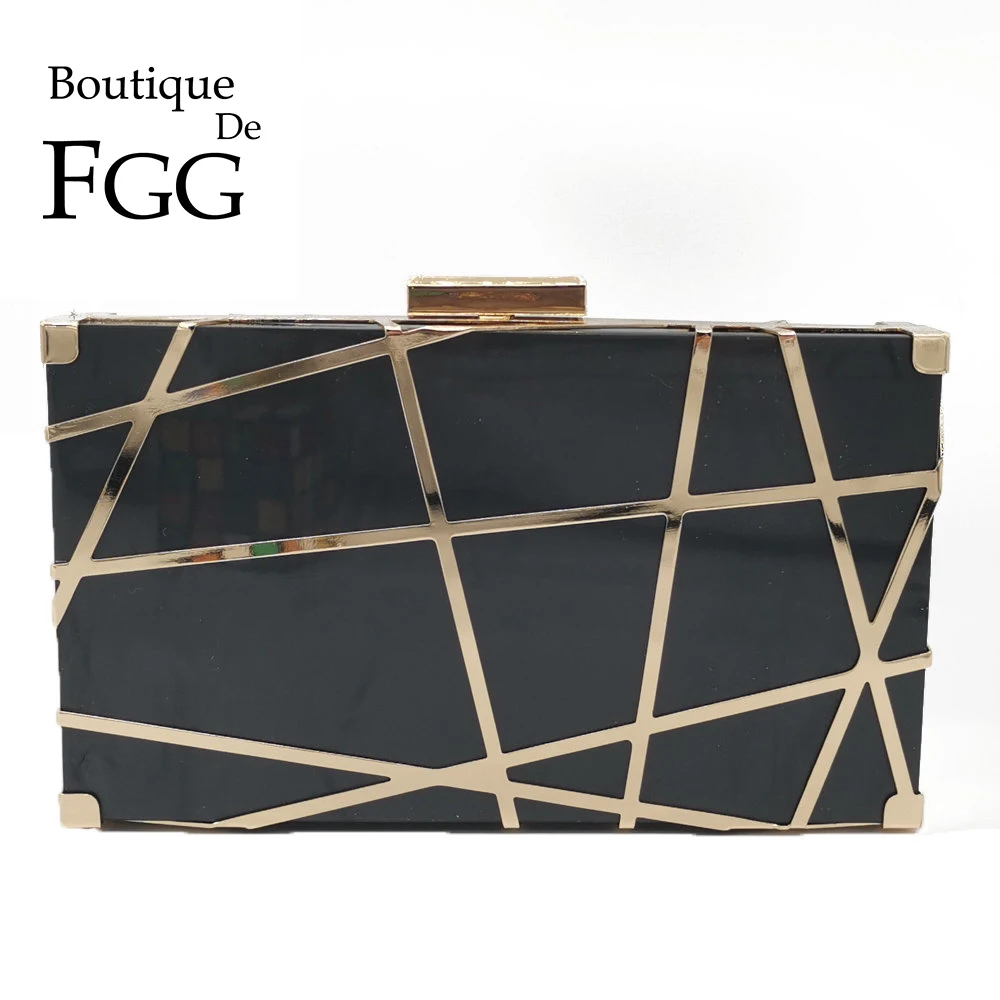 Женский акриловый клатч Boutique De FGG вечерняя сумка с цепочкой через плечо для ужина|