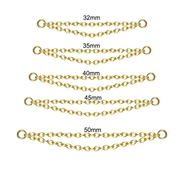 Steel Double Nose Piercing Chain Nose Chain for Woman Nostril Piercing Nose Stud Decoration Piercing Chain New