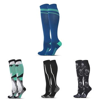 

Compression Socks Women Men Knee High Long Printed Casual Polyester Nylon Hosiery Heat Resistant Running Socks
