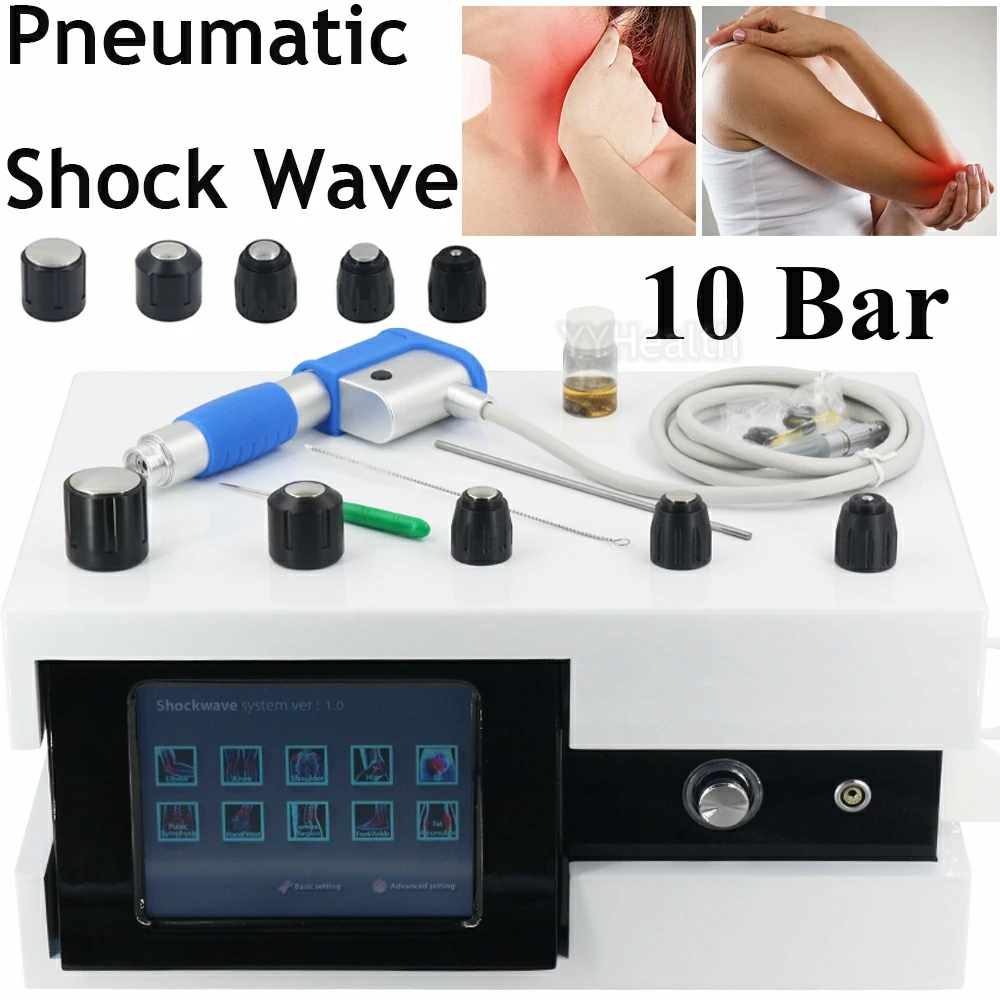 

Pneumatic Shock Wave Effective For ED Treatment Body Relax Relief Pain 10Bar Physiotherapy Shockwave Therapy Machine Massager