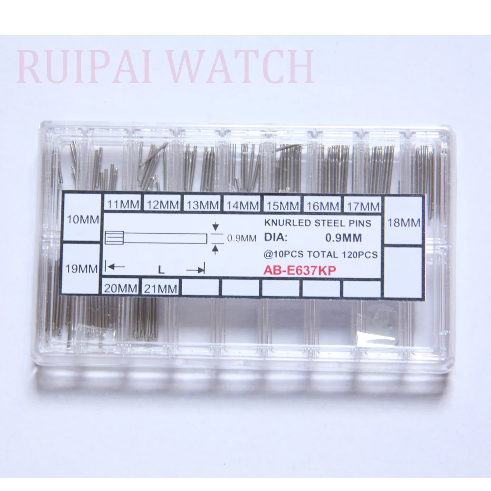 0,9 мм рифленые стальные булавки в ассортименте элегантная коробка размер от 10~ 21 мм