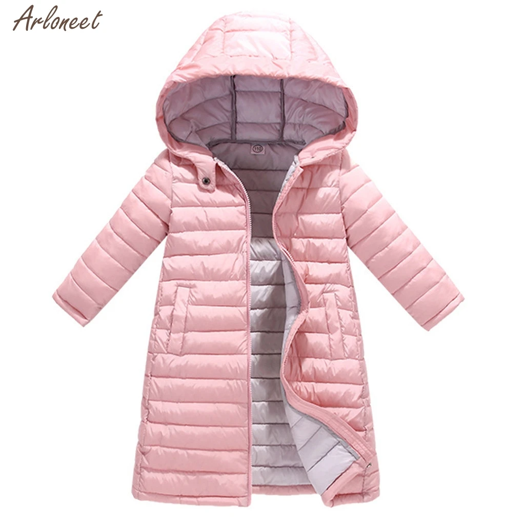 Pink Зимнее ветрозащитное пальто с героями мультфильмов для маленьких девочек и мальчиков теплая верхняя одежда с капюшоном, куртка детские пальто Верхняя одежда Новинка года - Цвет: Pink