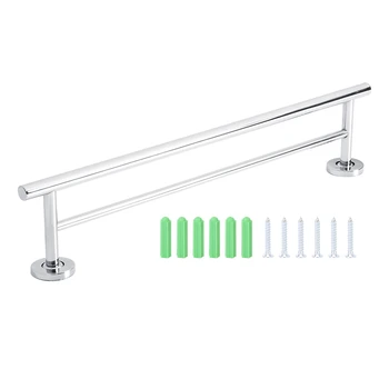 

Wall Mounted Double Towel Bar Stainless Steel Towel Rack Bathroom