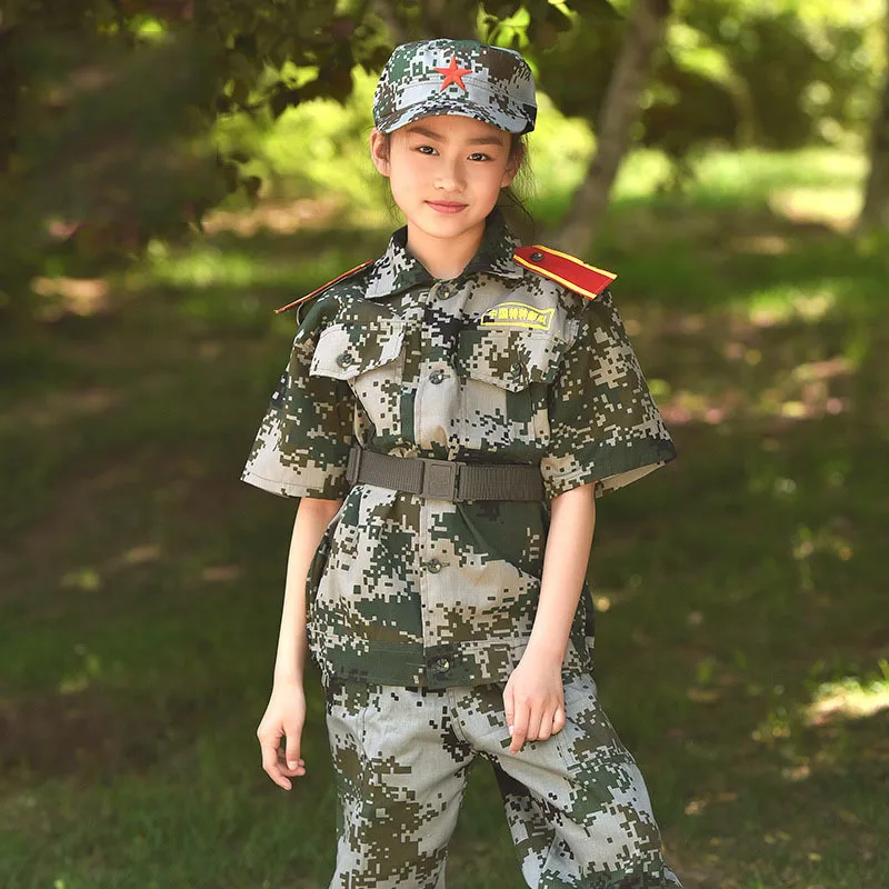 Color5 Детский Камуфляжный комплект одежды для мальчиков, высококачественный армейский костюм, военная форма, солдат, темно-синий костюм для костюмированной вечеринки на Хэллоуин для детей - Цвет: Color5