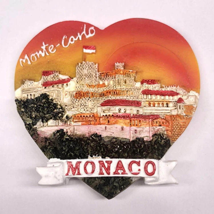B 3d магнит на холодильник Monaco туристические сувениры ремесло подарок смолы холодильник стикер магниты на холодильник наклейка s украшение на холодильник - Цвет: B