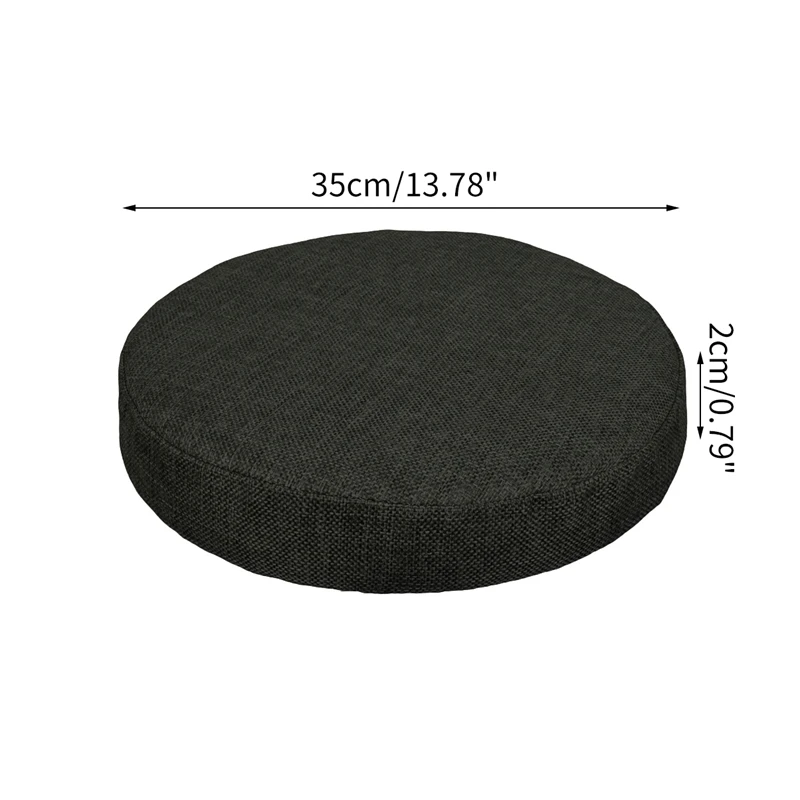 Black 35cm Зимний чехол для стула, утолщенный круглый чехол для стула, эластичный Чехол для сидения, прочный домашний декор - Цвет: Black 35cm