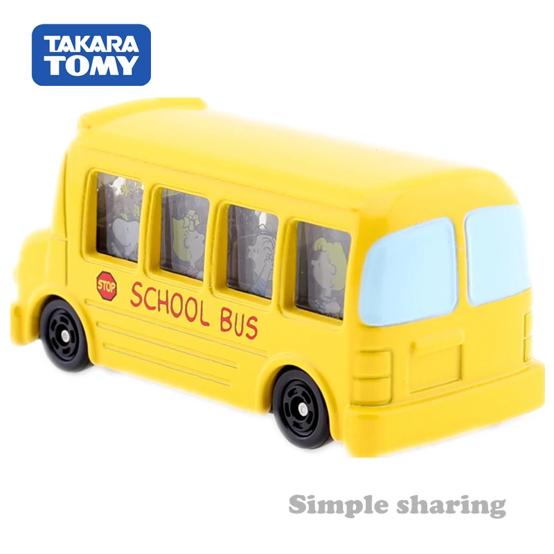 Takara Tomy мечта Tomica № 154 SNOOPY школьный автобус модель комплект миниатюрный литья под давлением для игрушки Популярные Детские куклы с забавным магическим автобус безделушка