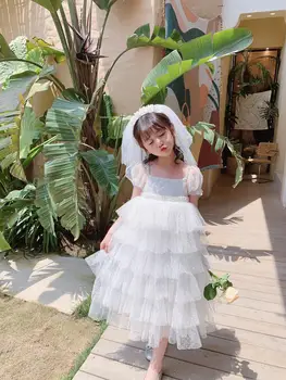 

Girls dresses princess party dress summer birthday dress size suitable for 100-150 cemeteries