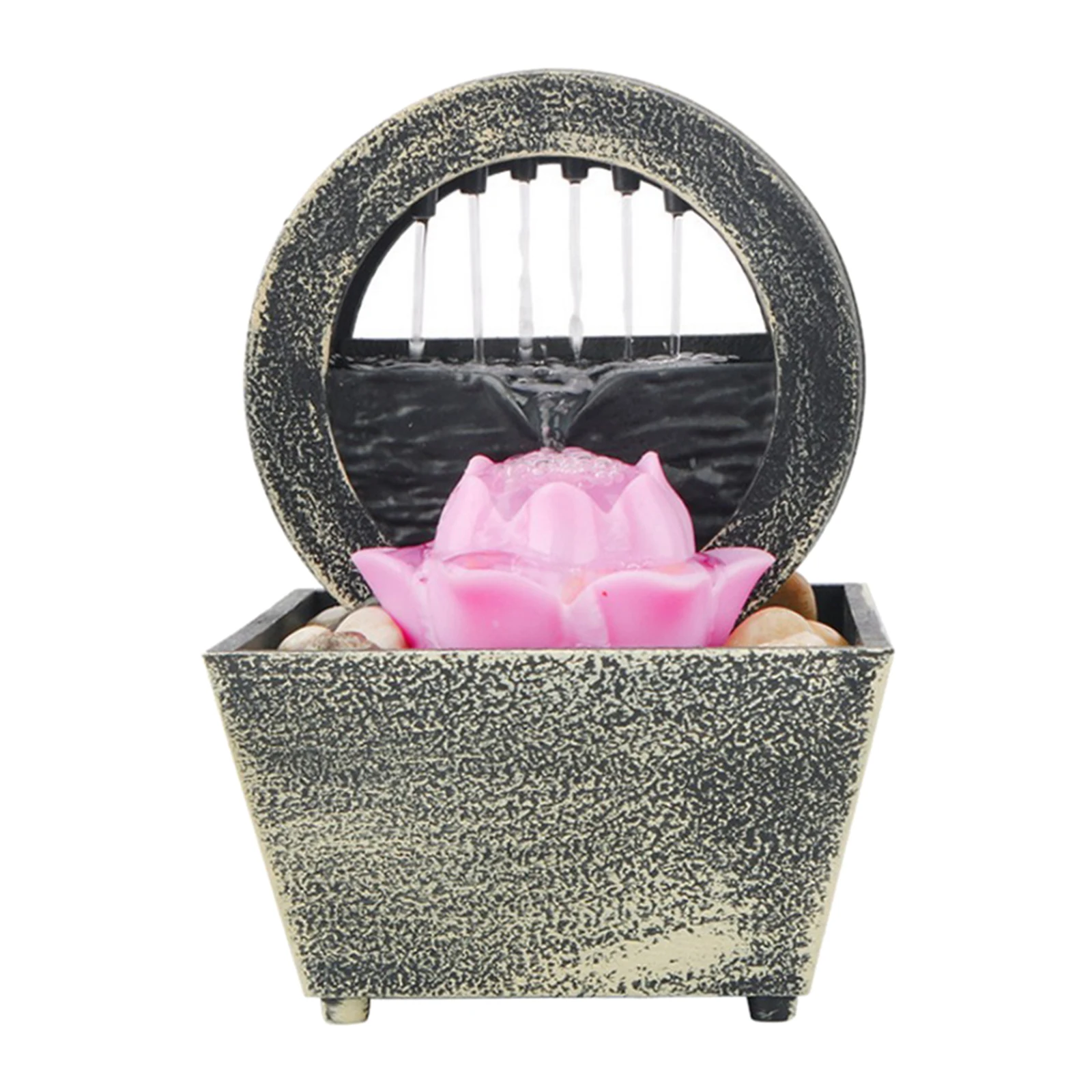 Desktop Water Fountain Ornament Indoor Decoration – Portable Tabletop Decor for Meditation Relaxation