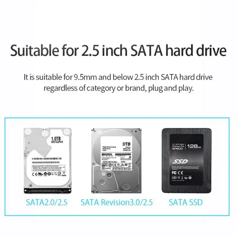 ORICO прозрачный 2,5 дюймовый HDD SSD Sata случае к USB 3,0 адаптер 5 Гбит/с коробка жесткого диска вспомогательное устройство 2 ТБ протокола UASP