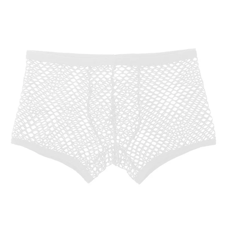 White Sissy Мужское нижнее белье, прозрачные сетчатые дизайнерские трусы с низкой посадкой, Т-образные стринги, бикини, трусы, нижнее белье, сексуальные мужские трусы - Цвет: White