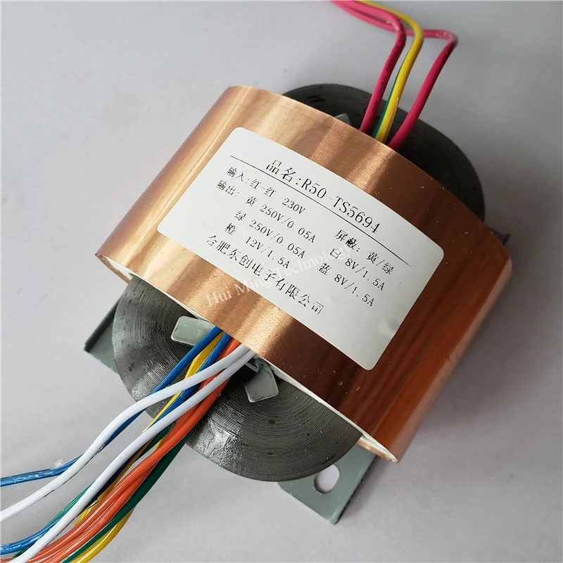 2*250 в 230 А 2*8 а 12 R трансформатор с сердечником 60 ВА R50 пользовательский медный экран