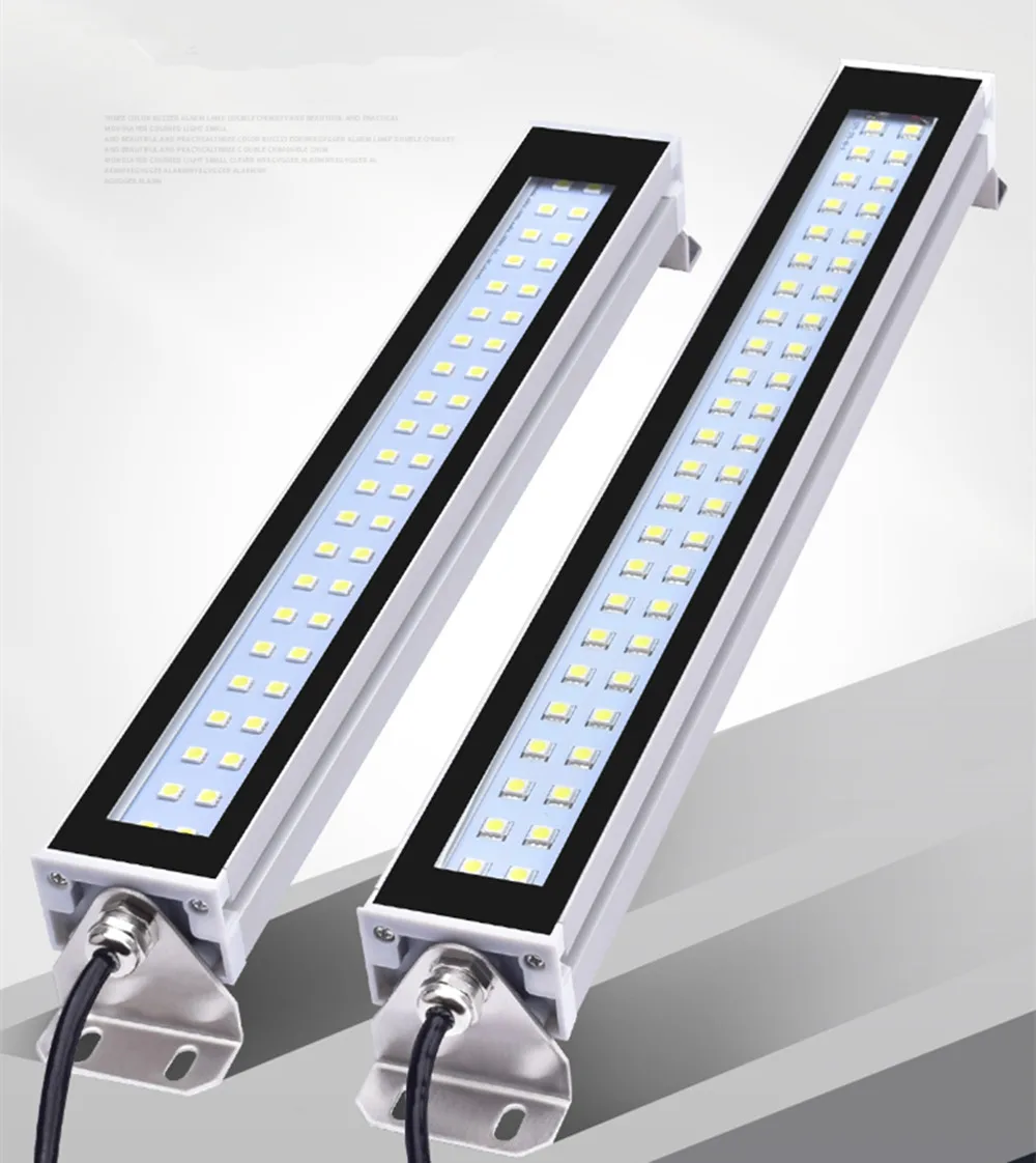 LED Machine Tool Working Lamp CNC Lathe Light Strip Lamp Aluminum Alloy IP66 Waterproof Oil-Proof 220V 24V Screw Fixation