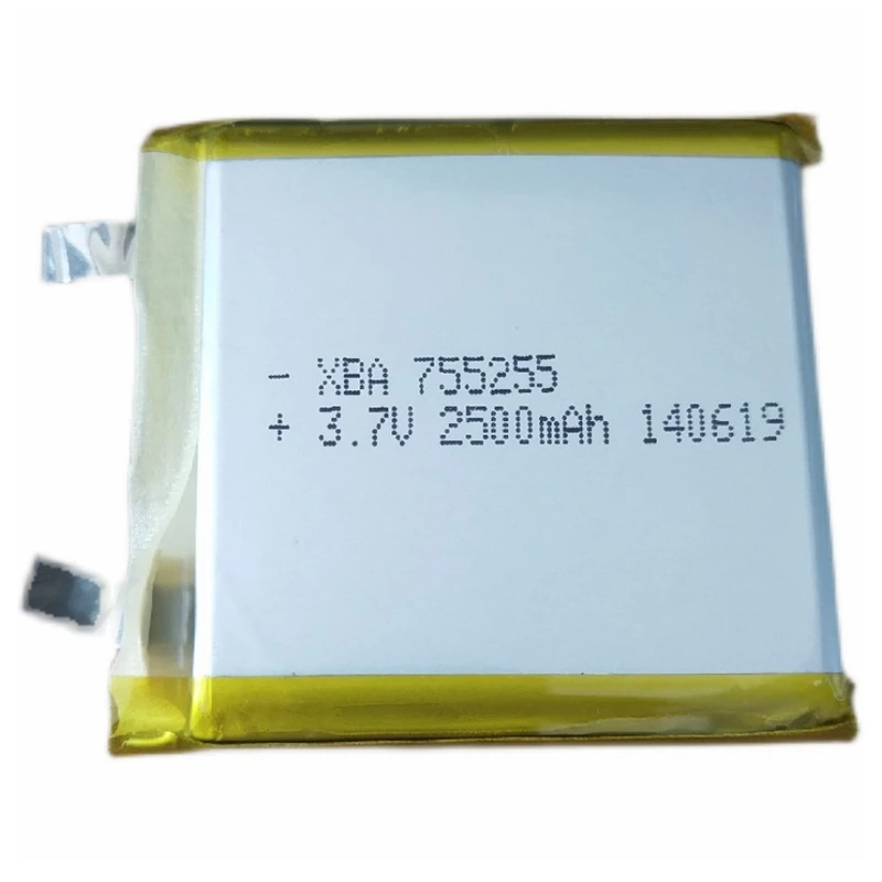 

Limited Stock Retail 2500mAh 3.7V 755255 Rechargeable Battery Size:55*52*7.5mm High Quality