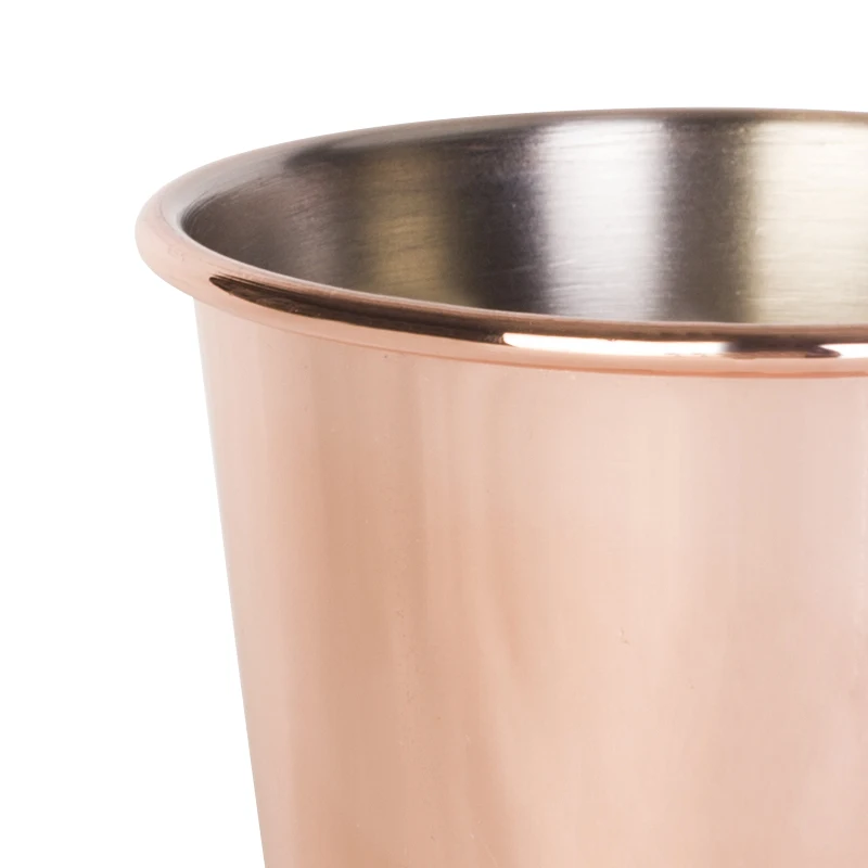350ml food grade cocktail drinking cup copper plated stainless steel mug