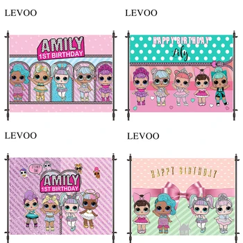 

LEVOO photographic background surprise popular toy girl color shiny birthday pricess background photobooth photo studio