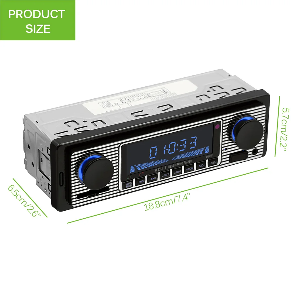 Bluetooth Авто Радио Aux аудио mp3-плеер HIFI fm-радио приемник 4*60 Вт Поддержка карт памяти SD через USB MMC + пульт дистанционного управления DC 12V