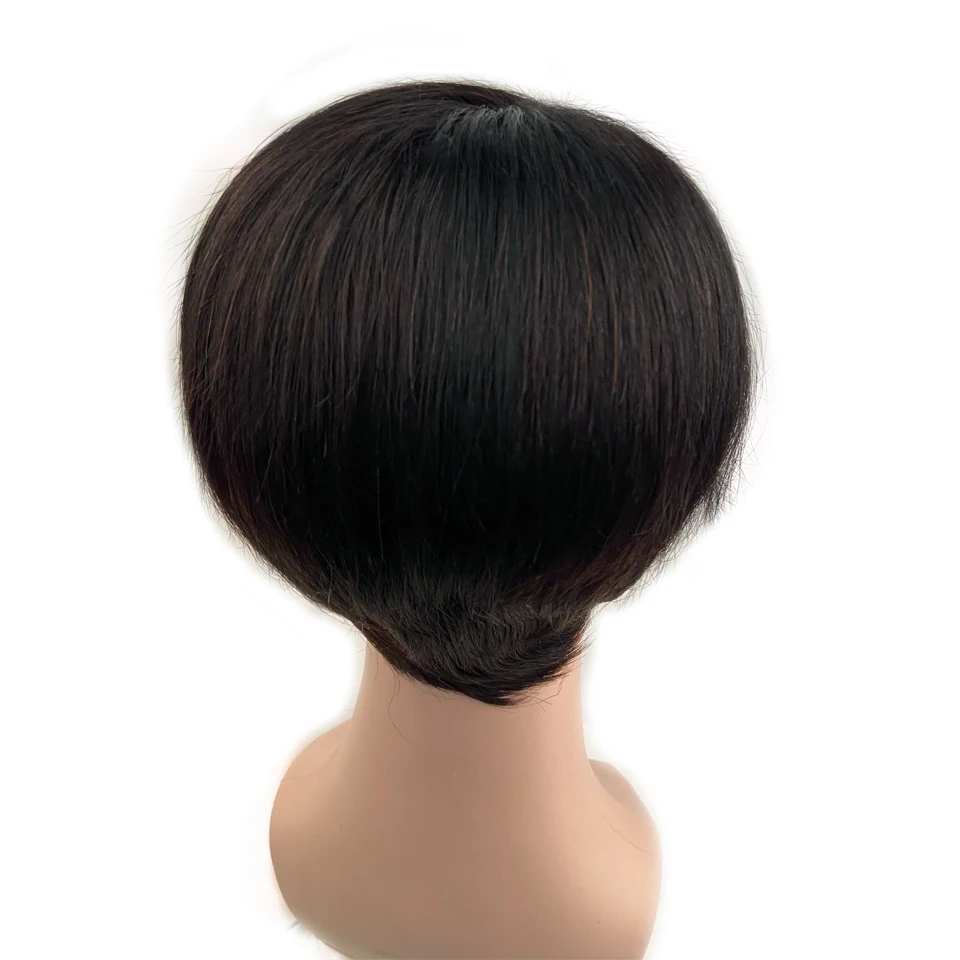 Pixie Cut Wig Part Bob Lace Front Wig Brazilian Straight Human Hair Wigs 150% Density Remy Short Human Hair Wigs Yepei