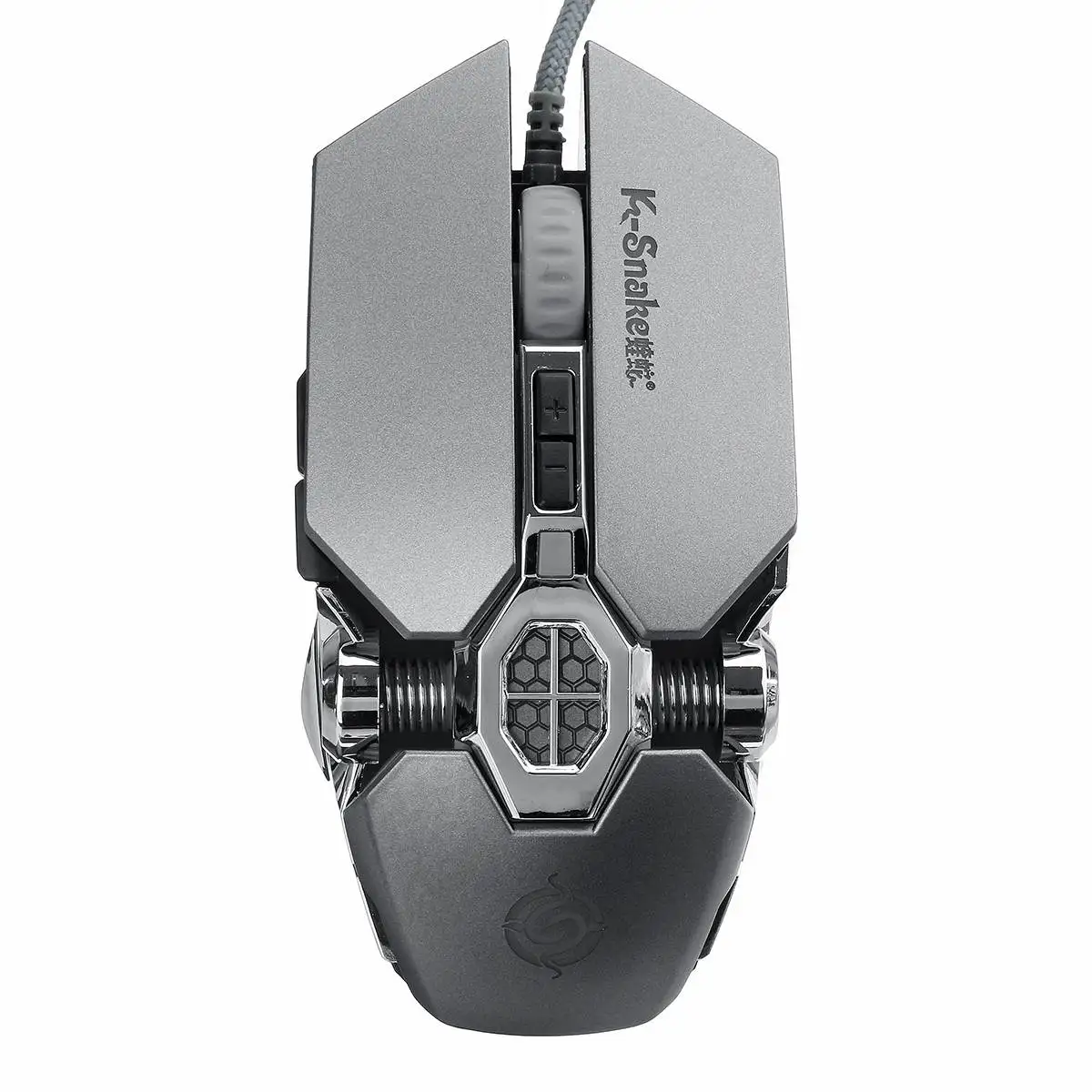 Серый Portable 4000 DPI Gaming USB Mouse Backlight Gamer Mice for Computer Desktop Laptop PC for Pro Gamer - Цвет: Серый