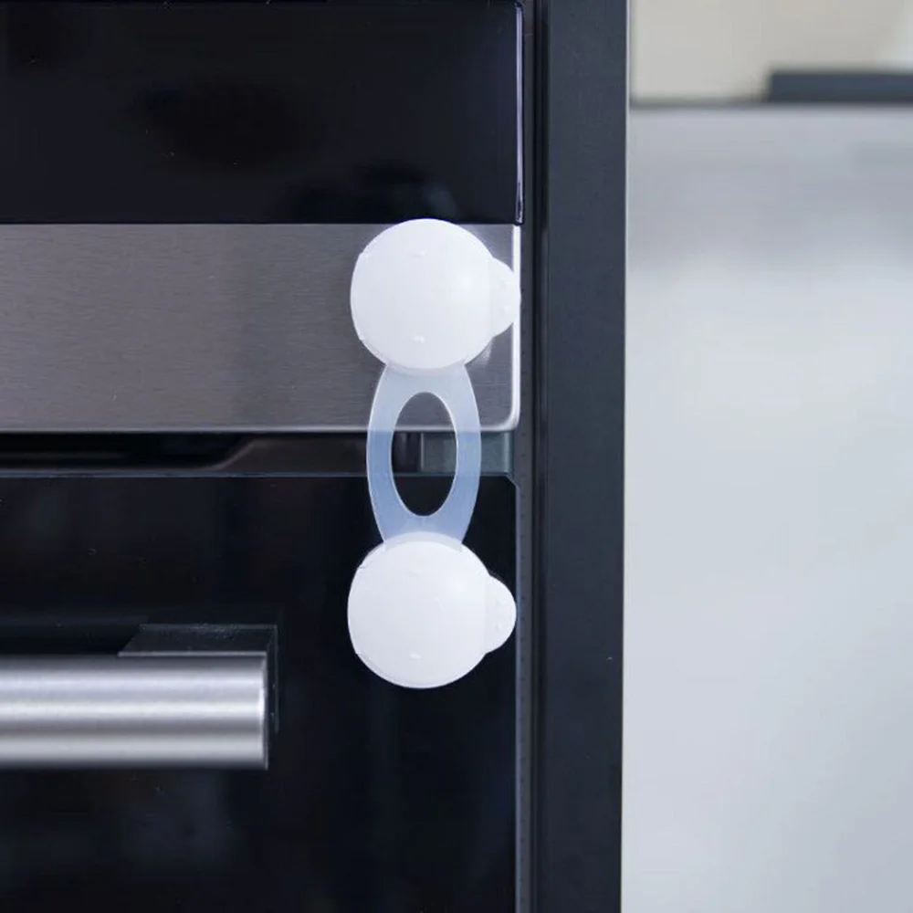 2 PCS Baby Unlocking Anti-clip Manual Safety Lock Refrigerator Drawer Anti-opening Protection Lock Baby Kids Safety Care