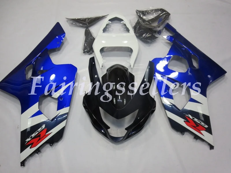 

New ABS Plastic Fairings Kit Fit For Suzuki GSXR600 GSXR750 GSX-R600 R750 K4 2004 2005 Injection Mold black white blue