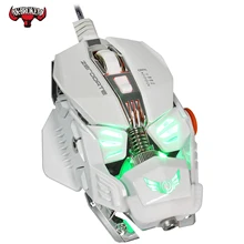 Профессиональная Проводная игровая мышь 4000 dpi, регулируемая программа, USB, геймерские мыши, светодиодный, с подсветкой, оптическая, Sens, для ноутбука, компьютера