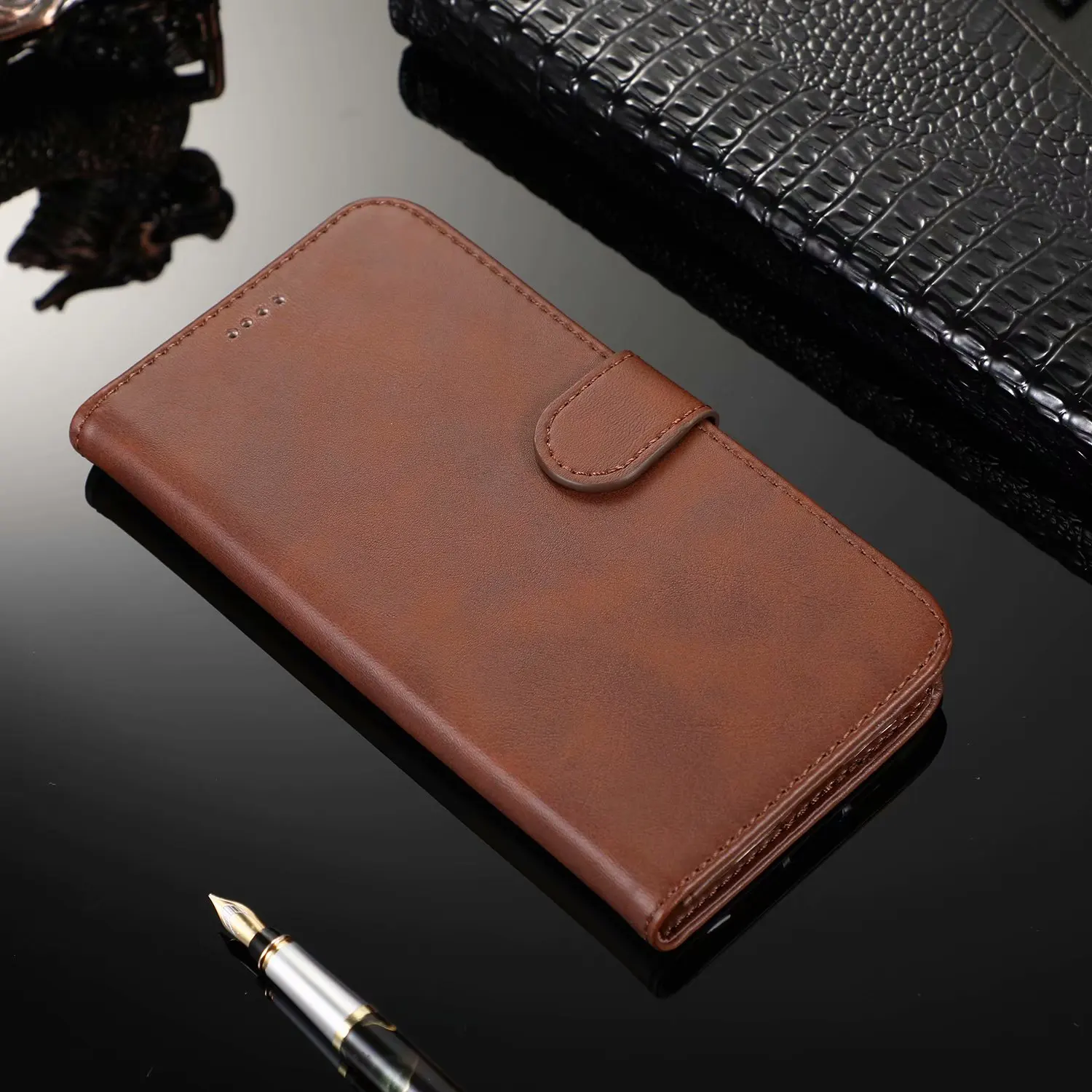 

Leather Case For Samsung Galaxy A7 A9 A6 Plus 2018 A5 2016 Flip Book Case On For Samsung A750 A920 A510 A605 A600 Wallet Cover