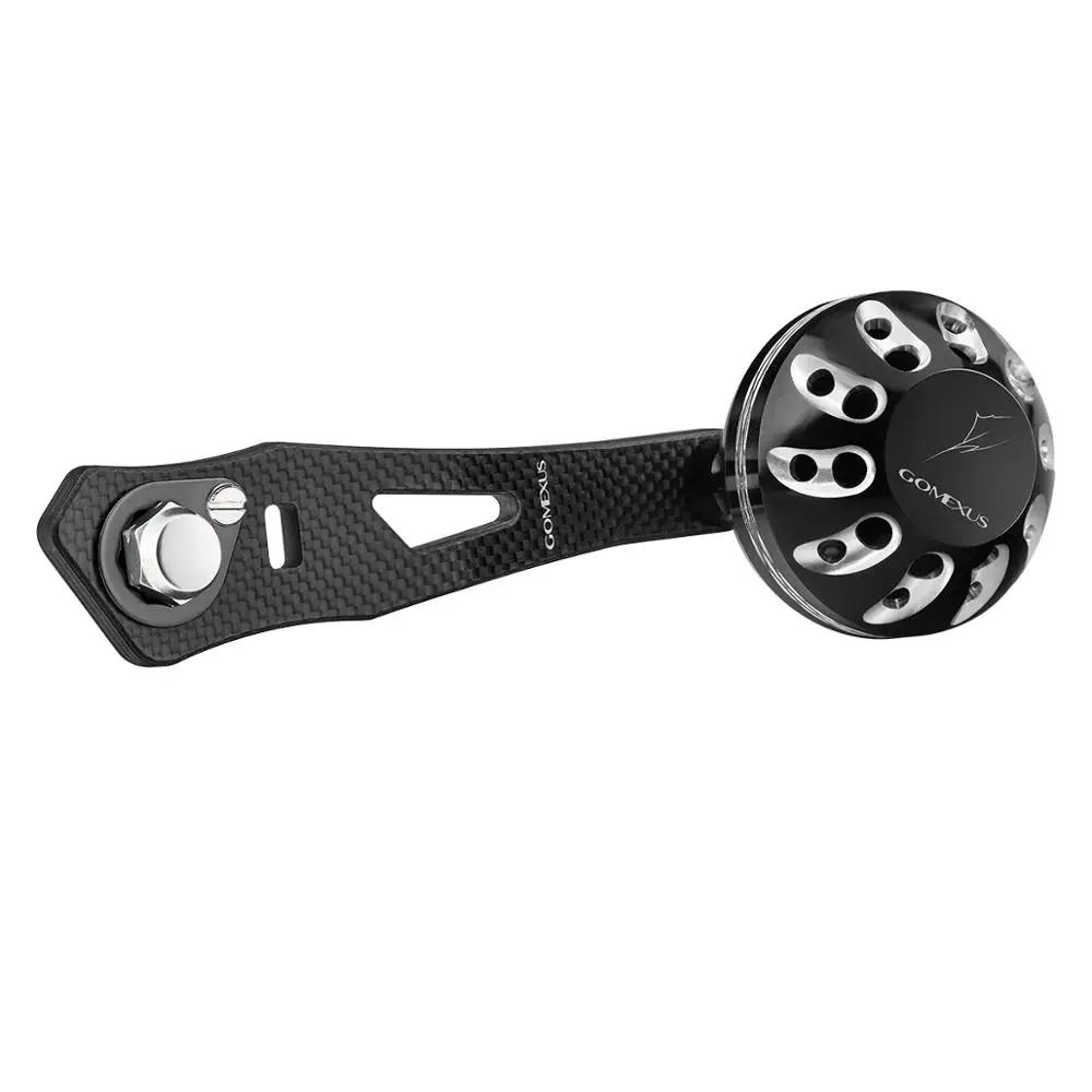 Gomexus катушка с ручкой из углерода для Shimano Curado Banax Daiwa Abu Garcia Doyo Lews 8x5 мм катушка для baitcasing 75 мм как описание - Цвет: black silver
