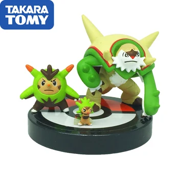 

TAKARA TOMY Pokemon Doll Collections 5cm 1:40 Scale Chesnaught Action Figure Toys for Children