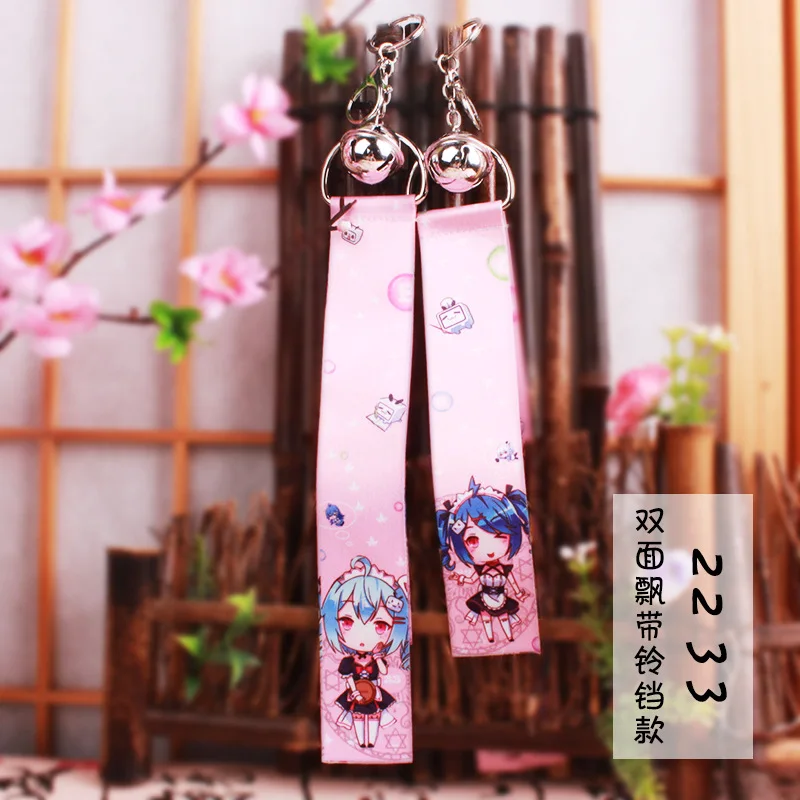 Аниме keychian Quintuplets Arknights Identity V Fate Sword Art Online Slime забавная мультяшная лента с колокольчиком подвеска