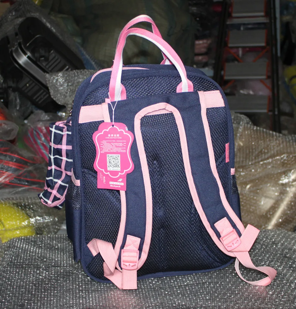 

New Style Korean-style School Bag Young STUDENT'S Plaid Waterproof Burden Relieving Children Shoulder England Backpack GIRL'S Ba