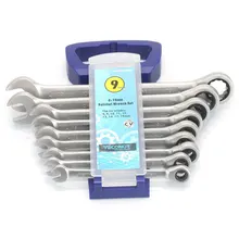 9 pçs chave de catraca conjunto de chaves multitools conjunto matte acabamento fixo cabeça 72-dentes catraca com cremalheira de plástico portátil(China)