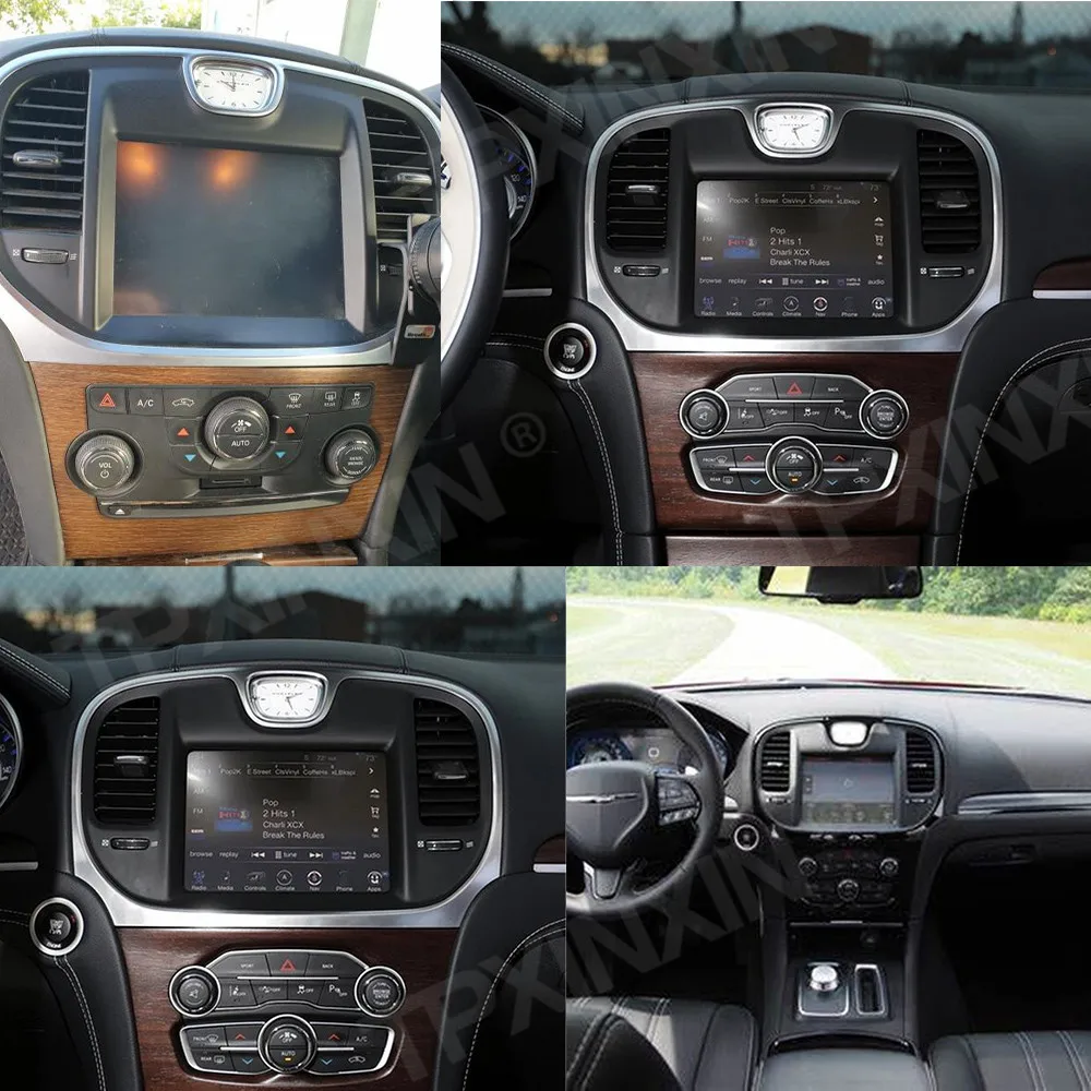 Wireless Carplay 13.3 inch For Chrysler 300C 2013-2019 PX6 Tesla Screen Car Radio 2 Din GPS Navigation Audio Multimedia Player