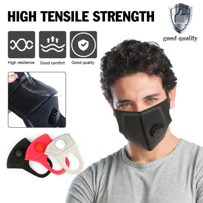 

1Pc 3D Anti Haze Dust Washable Sponge Face Mouth Masks with Valve Breathable Protective Mask Anti-pollution Muffle Respirator