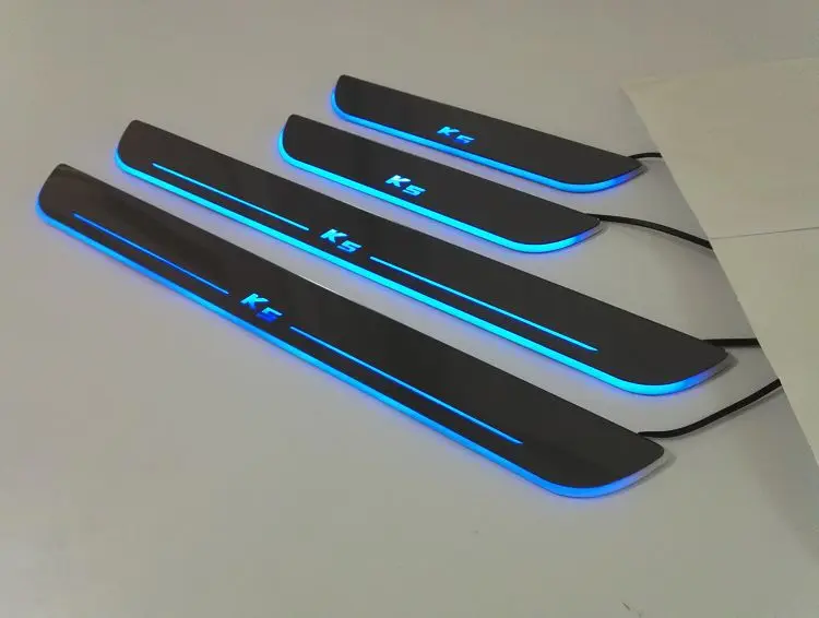 Kia K5 монохроматический светодиодный светильник с динамическим эффектом дыхания, направляющая, добро пожаловать, подсветка для подножки в комплекте, порог для автомобиля
