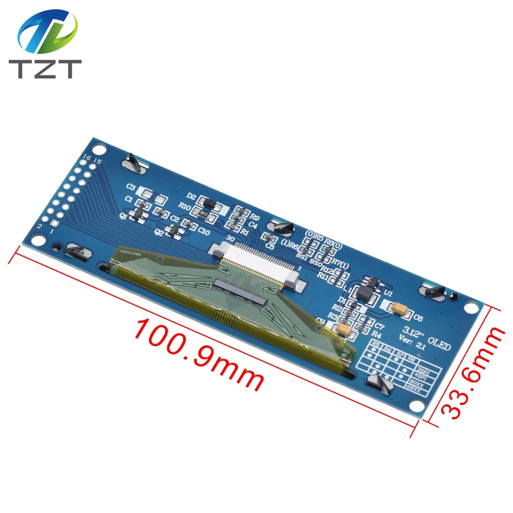 ЖК дисплей TZT с реальным OLED дисплеем 3 12 дюйма 256*64 25664 точек графический модуль