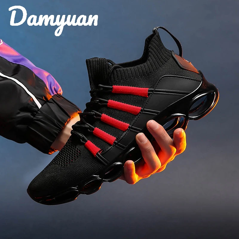 Damyuan/; Лидер продаж; модные удобные мужские кроссовки с плетением; амортизирующие кроссовки для бега