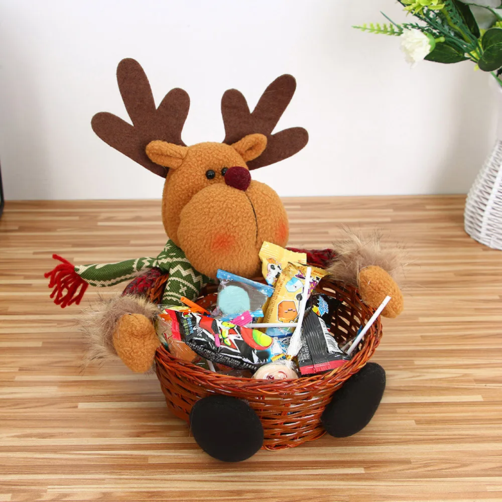 Рождественская корзина для хранения конфет, украшение, корзина для хранения Санта Клауса, товары для рождественских конфет, контейнер, горячая распродажа# T2
