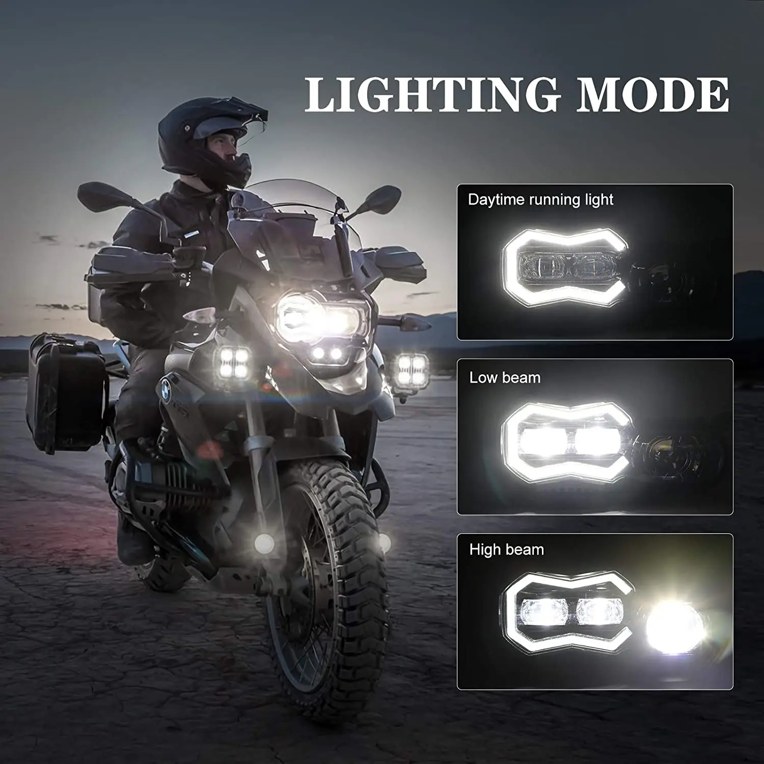 E24 E-Mark Approved 110W Motorcycle Led Headlamp For BMW F 650 700 800 GS F800GS Adventure LED Projector Headlight Assembly