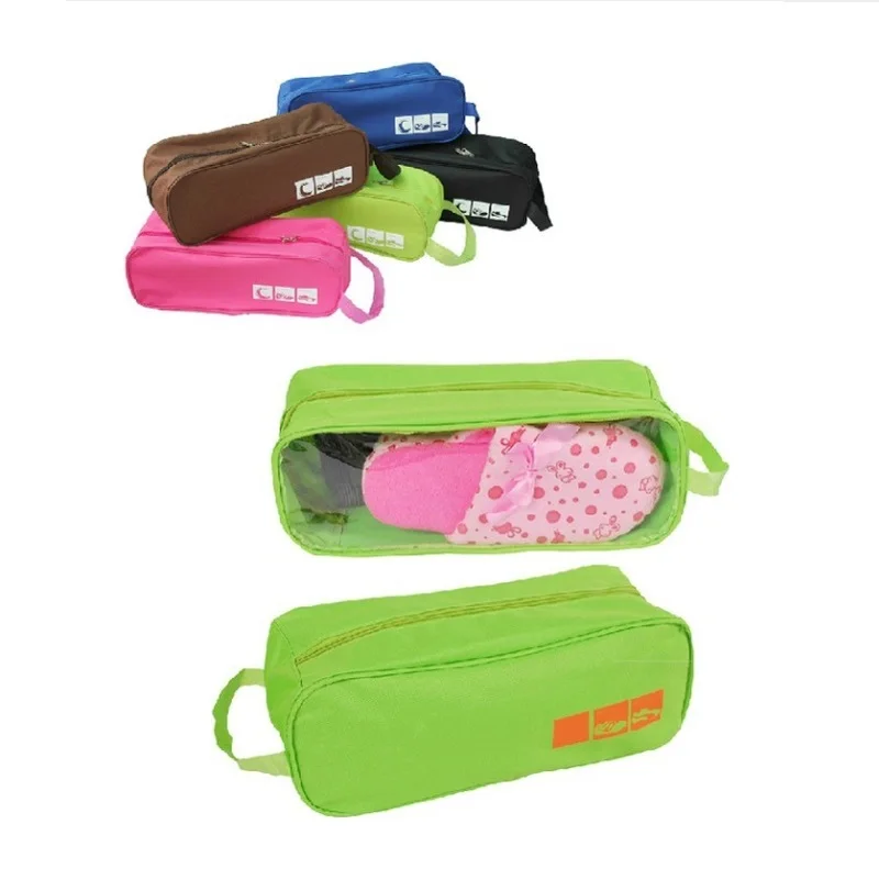 

Waterproof Shoe Pouch Organizer Bag for Shoe with Handle Oxford One Side Transparent Breast Milk Storage Bag eco friendly