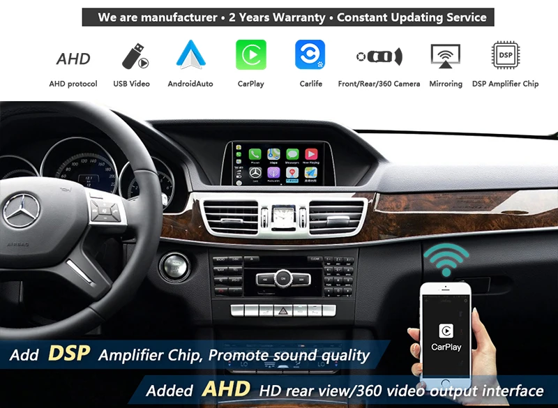 Spiegel Link Wireless Apple Carplay Androidauto Retrofit Fur Mercedes Benz E Klasse Gle Ismart Auto W212 W211 W210 W124 W207 W292 Keyless Start System Aliexpress