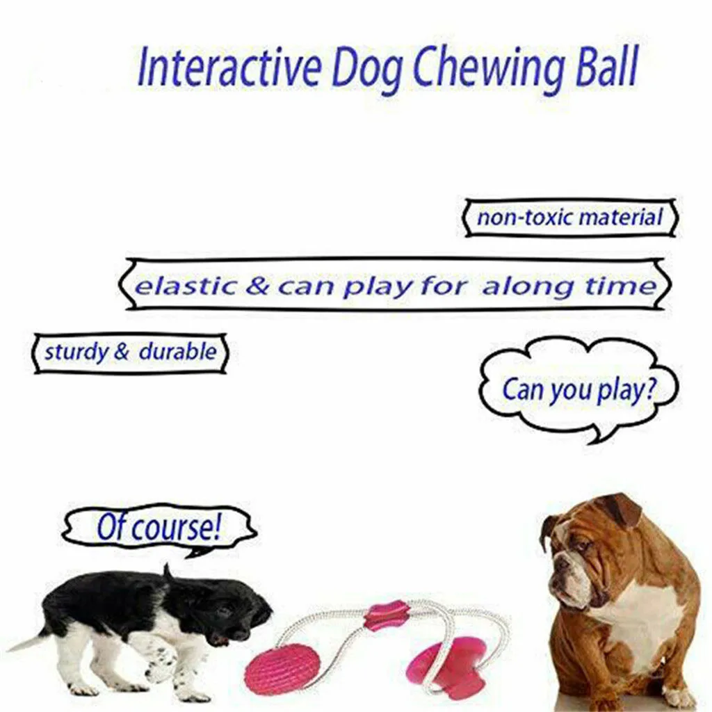 Игрушки для домашних животных с присоской, игрушка для собак с шариком TPR, чистка зубов, жевательные резиновые игрушки для собак для маленьких собак, резиновая игрушка для собак