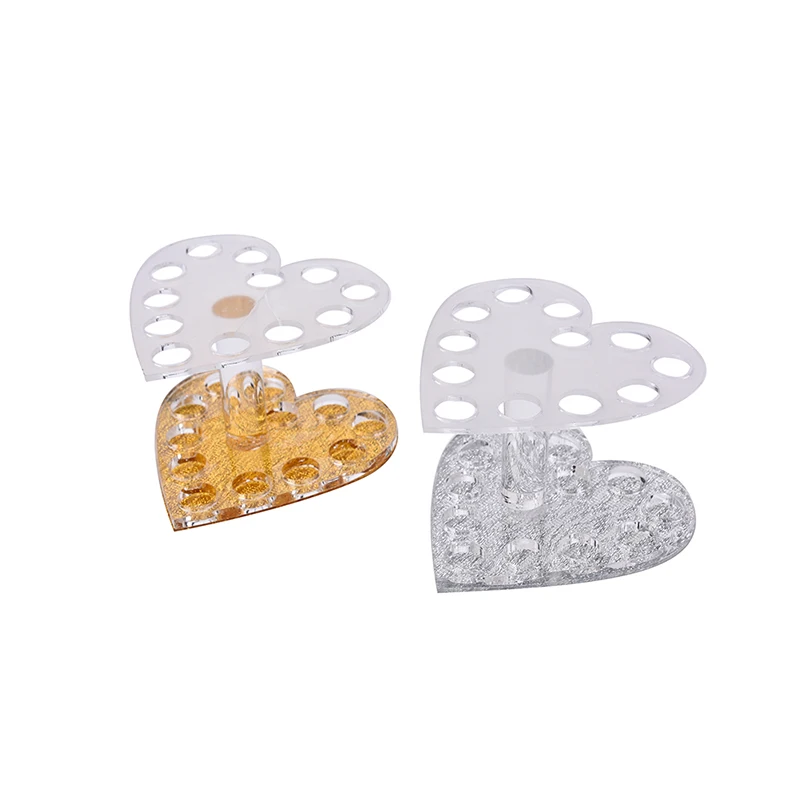 Косметическая ручка для дизайна ногтей держатель дисплея прозрачный золотой