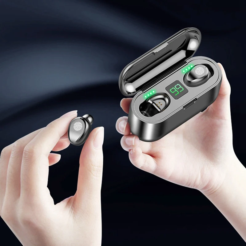 Bluetooth V5.0 Earphone Wireless Earphones Stereo Sport Wireless Headphones Earbuds headset 2000 mAh Power For iPhone Xiaomi