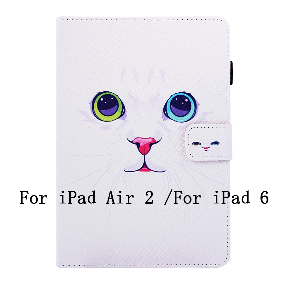 7 Мультфильм Cat чехол для IPad Mini 1 2 3 4 5 7 для девочек от 5 до 8 лет Чехол для iPad Pro 9,7 Чехол для iPad Air 2 Планшеты из искусственной кожи с подставкой - Цвет: 7