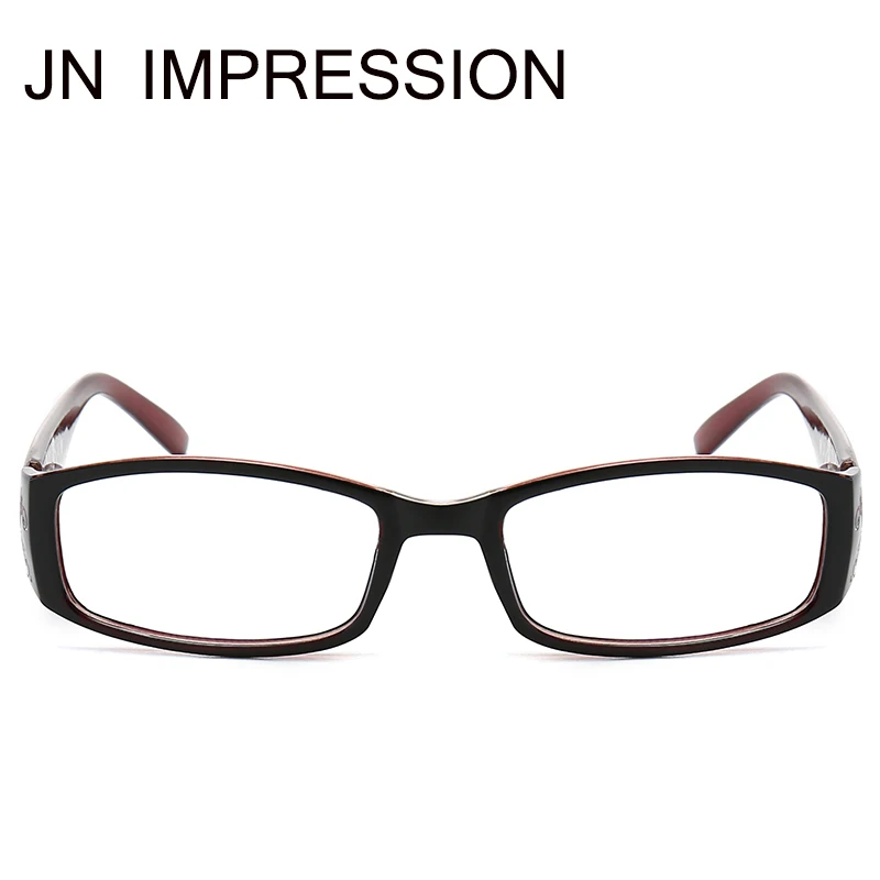 JN IMPRESSION Модные анти-голубые световые очки для чтения узорные зеркальные ножные смолы линзы унисекс по рецепту очки T18953