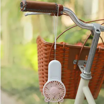 

USB fan mini flash small electric fan portable outdoor handheld fan speed regulation rechargeable with lanyard