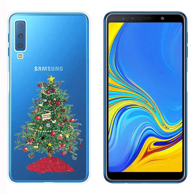 Силиконовый чехол Arvin для samsung A7 A10 30 A50 A70, Рождественский чехол для samsung A750, окрашенный ТПУ чехол для телефона samsung A40